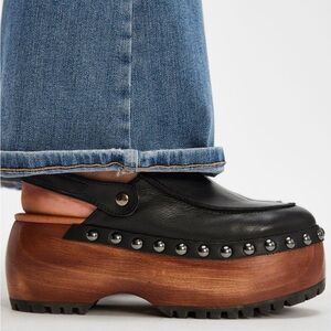 Free People Everette Black Platform Clog